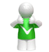 Image of a person with a green check mark on their top